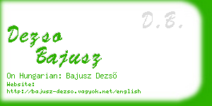 dezso bajusz business card